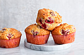 Raspberry and coconut muffins