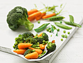 Mixed blanched vegetables