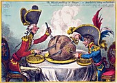 Cartoon satirizing the Napoleonic Wars