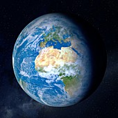 Earth from space, illustration