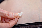 Hormone replacement therapy transdermal patch