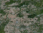 Vatican City and Rome, Italy, satellite image