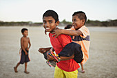 Wayuu indigenous children, Colombia
