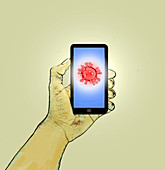 Coronavirus app, conceptual illustration
