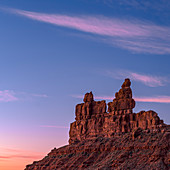 Rock formations at sunset