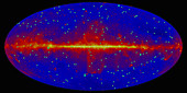 Gamma ray bursts, FGST Large Area Telescope image