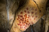 Hand prints, Chauvet Cave replica, France