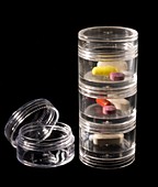 Tower pill and tablet dispenser