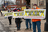 Anti-nuclear weapons protest, Ferndale, Michigan, USA