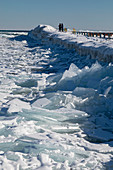 Ice on Lake Huron, Michigan, USA