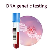 DNA genetic testing, illustration