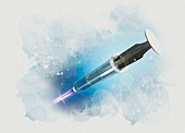 Medical syringe, illustration