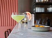 Lucky Neem cocktail on a bar countertop