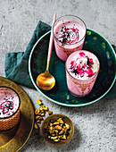 Falooda - Indian Smoothie with Milk and Ice-Cream for Ramadan