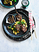 Spice Alley Grilled XinXiang Lamb Skewers Smacked Cucumber Salad