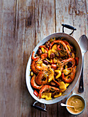 Spanish prawns, peppers and aioli
