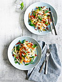 Thai-style shredded chicken salad