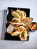 Bao Buns With Spicy Chicken 'Sloppy Joes' and Pickles