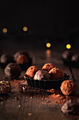 Festive chocolate truffles