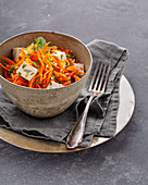 Carrot and tofu salad with coriander
