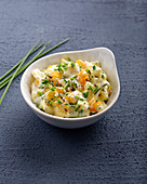 Egg and mustard dip with chives