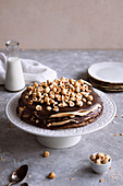 Chocolate and hazelnut crepe cake