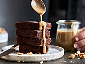 Chocolate cake with walnut butter