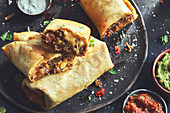 Chimichangas - deep fried burrito (Tex-Mex)