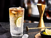 ‘Dark and Stormy' cocktail with Spicy Ginger