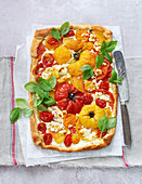 Puff pastry tomato tart with feta
