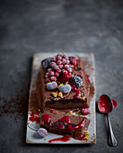 Chocolate Semifreddo with berries