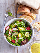 Spring potato and vegetable salad