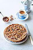 Caramel nut pie