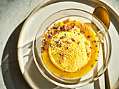 Mango ice cream with lavender