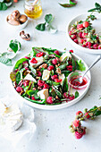 Raspberry brie salad