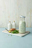 Cress buttermilk dressing with yogurt and chives