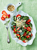 Spinach salad with strawberries