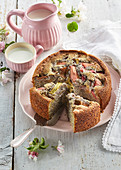Poppy seed cake with marchpane