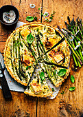 Asparagus quiche with brie
