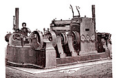 Magneto-electric machine, 19th century illustration