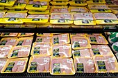 Chicken products at a grocery store