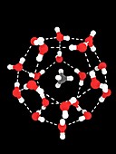 Methane hydrate, molecular model