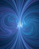 Blue swirls fractal abstract illustration