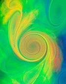 Fractal swirls abstract illustration.