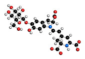 Beetroot red plant pigment molecule, illustration