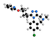Balovaptan autism drug molecule, illustration