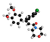 Dimethomorph fungicide molecule, illustration