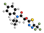 Flufenacet herbicide molecule, illustration
