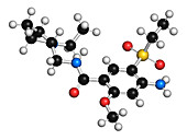 Amisulpride drug molecule, illustration