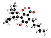 CBDA cannabinoid molecule, illustration